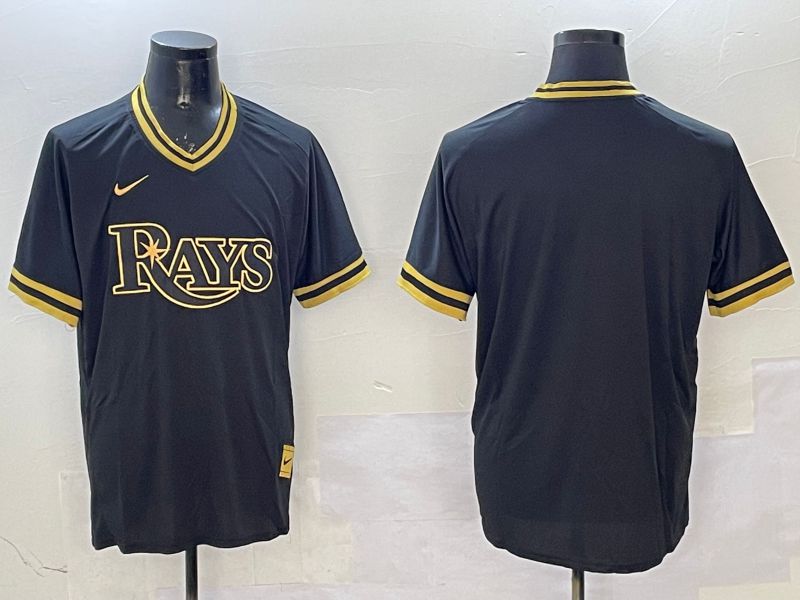 Men Tampa Bay Rays Blank Black Gold Game 2025 Nike MLB Jersey style 1